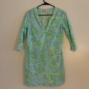 Lilly Pulitzer Tunic/Dress - Size S - Green & Blue